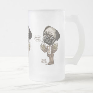 Taza De Cristal Esmerilado Cerveza yo barro amasado por los estudios de Mudge