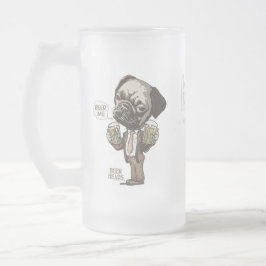 Taza De Cristal Esmerilado Cerveza yo barro amasado por los estudios de Mudge