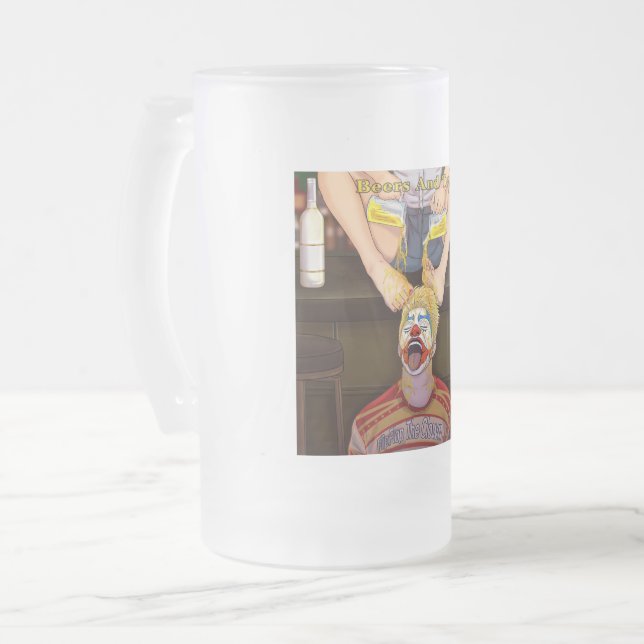 Taza De Cristal Esmerilado Cervezas Y Toques (Anverso izquierdo)