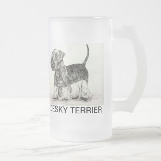 Taza De Cristal Esmerilado Cesky Terrier