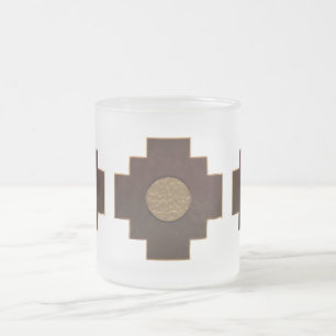Taza De Cristal Esmerilado Chakana Cross