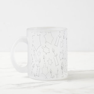 Taza De Cristal Esmerilado Chanukah