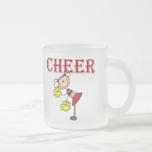 Taza De Cristal Esmerilado CHEER Camisetas y regalos para porristas