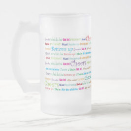 Taza De Cristal Esmerilado Cheers_Around el vidrio esmerilado alto del mundo