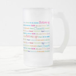 Taza De Cristal Esmerilado Cheers_Around el vidrio esmerilado alto del mundo