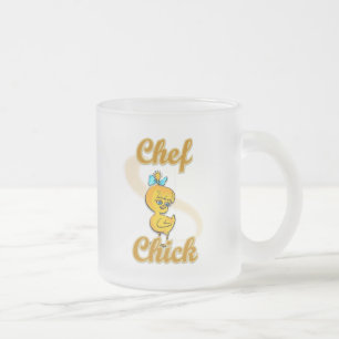 Taza De Cristal Esmerilado Chef Chick