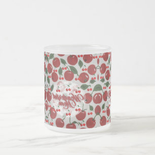 Taza De Cristal Esmerilado Cherry