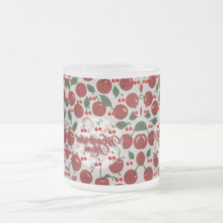 Taza De Cristal Esmerilado Cherry