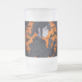 Taza De Cristal Esmerilado chica de halloween