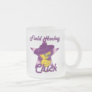 Taza De Cristal Esmerilado Chica de hockey de campo #9