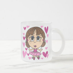 Taza De Cristal Esmerilado Chica de la bailarina