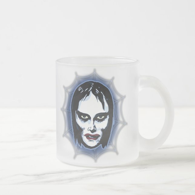 Taza De Cristal Esmerilado Chica de vampiros (horror) (Derecha)