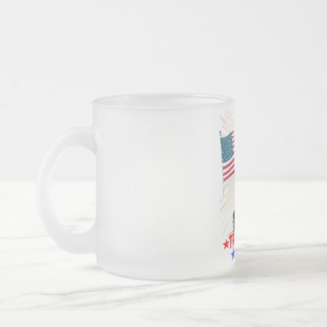 Taza De Cristal Esmerilado Chica DONALD TRUMP-TRUMP (Izquierda)