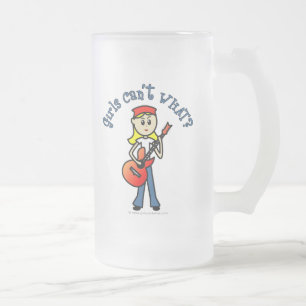 Taza De Cristal Esmerilado Chica ligero guitarrista