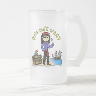 Taza De Cristal Esmerilado Chica pirata ligero