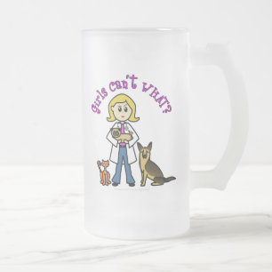 Taza De Cristal Esmerilado Chica veterano rubio