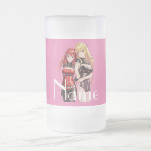 Taza De Cristal Esmerilado Chicas Cuadros Anime Thunder_Cove