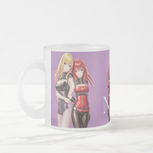 Taza De Cristal Esmerilado Chicas lindas Anime Thunder_Cove
