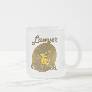 Taza De Cristal Esmerilado Chick abogado #6