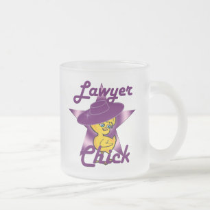 Taza De Cristal Esmerilado Chick de abogado #9