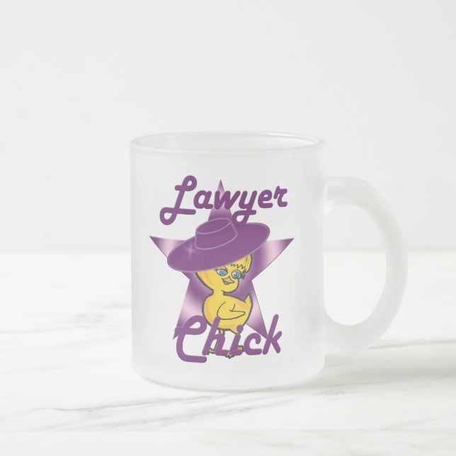 Taza De Cristal Esmerilado Chick de abogado #9 (Derecha)