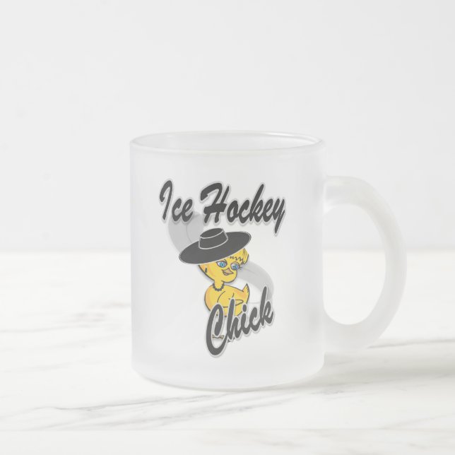 Taza De Cristal Esmerilado Chick de hockey sobre hielo #4 (Derecha)