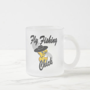 Taza De Cristal Esmerilado Chick de pesca de mosca #4