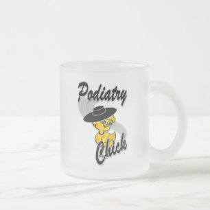 Taza De Cristal Esmerilado Chick podiatero #4