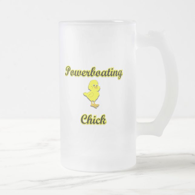 Taza De Cristal Esmerilado Chick Powerboing (Derecha)