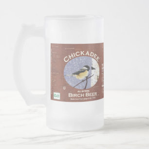 Taza De Cristal Esmerilado Chickadee Birch Beer