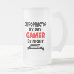 Taza De Cristal Esmerilado Chiropractor de gamer