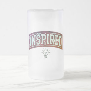 Taza De Cristal Esmerilado "Chispa inspirada" Bomba de vidrio escarcha