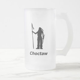 Taza De Cristal Esmerilado Choctaw indio
