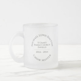 Taza De Cristal Esmerilado Choirmaster de la Iglesia Frosted Glass Coffee Mug