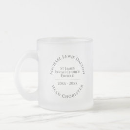 Taza De Cristal Esmerilado Chorister Head Frosted Glass Coffee Mug