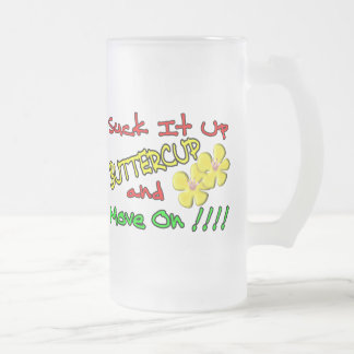 Taza De Cristal Esmerilado Chúpelo encima de ranúnculo