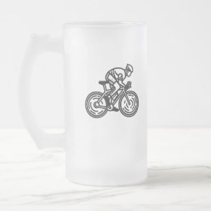 Taza De Cristal Esmerilado ciclista de velocidad