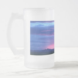 Taza De Cristal Esmerilado Cielo Rojo