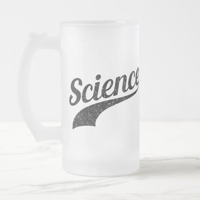 Taza De Cristal Esmerilado Ciencia - Verdadero Creyente (Izquierda)