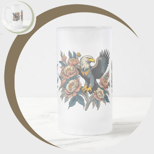 Taza De Cristal Esmerilado Ciervo al amanecer