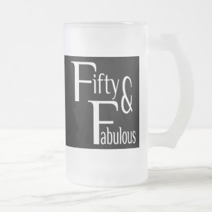 Taza De Cristal Esmerilado Cincuenta y fabuloso