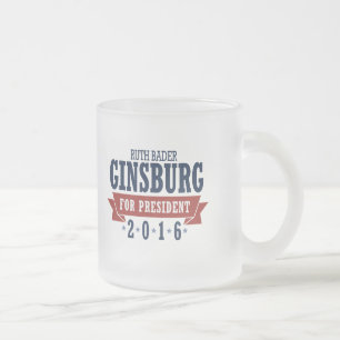 Taza De Cristal Esmerilado Cinta certificada de Ruth Bader Ginsburg 2016