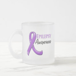 Taza De Cristal Esmerilado Cinta de la conciencia de la epilepsia