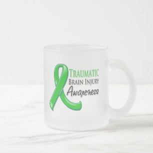 Taza De Cristal Esmerilado Cinta de sensibilización sobre lesiones cerebrale
