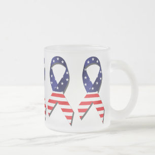Taza De Cristal Esmerilado Cinta USA