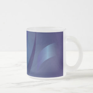 Taza De Cristal Esmerilado cintas de zafiro