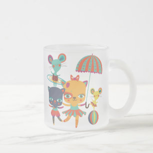 Taza De Cristal Esmerilado Circo Cuties