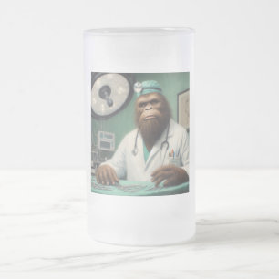 Taza De Cristal Esmerilado Cirujano de Bigfoot
