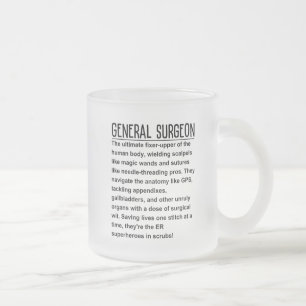 Taza De Cristal Esmerilado Cirujano general