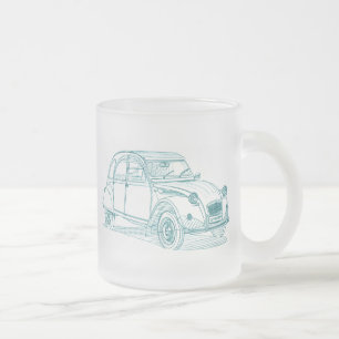 TAZA DE CRISTAL ESMERILADO CIT 2CV